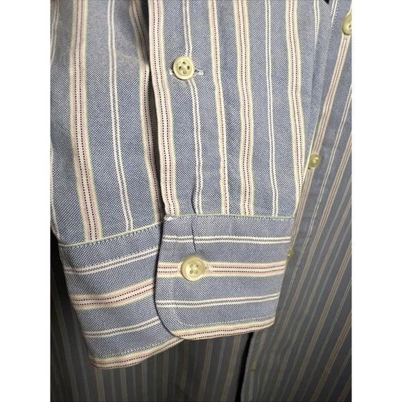 Ralph Lauren Classic Fit Striped Pony Logo Long Sleeve Button Down Size XLT - Picture 7 of 9
